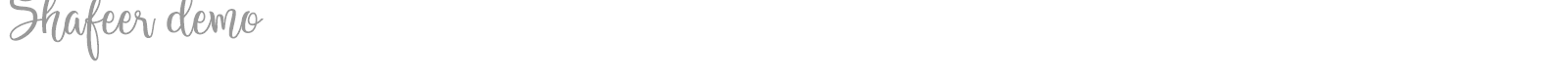 Shafeer font preview